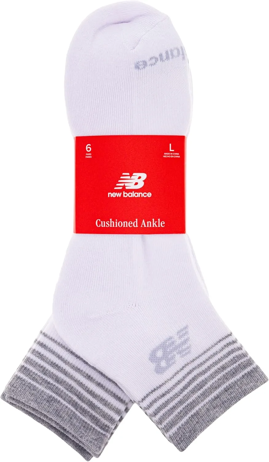 New Balance Women's Performance Cushioned Ankle Socks-6 Pairs-Moisture Wicking