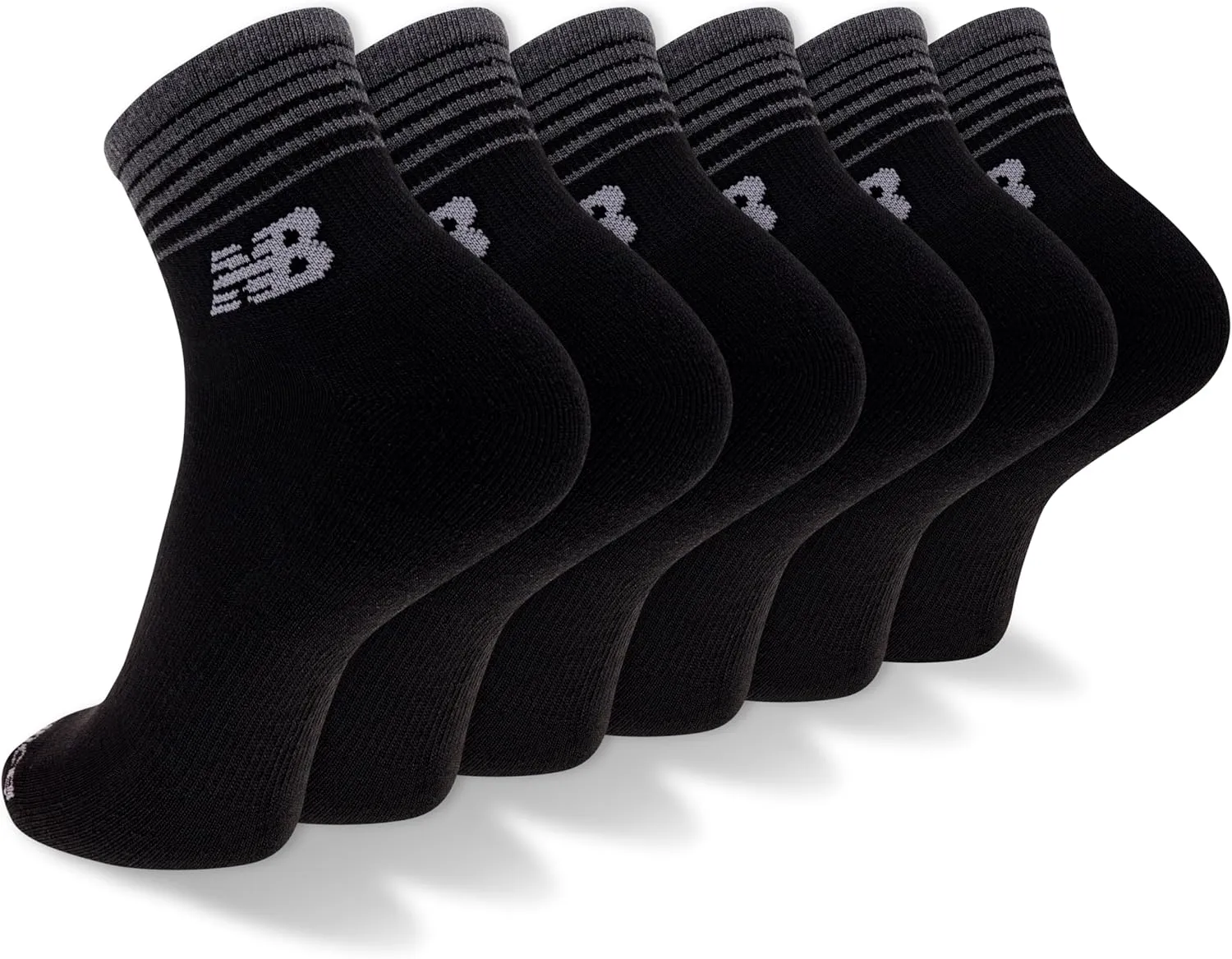 New Balance Women's Performance Cushioned Ankle Socks-6 Pairs-Moisture Wicking