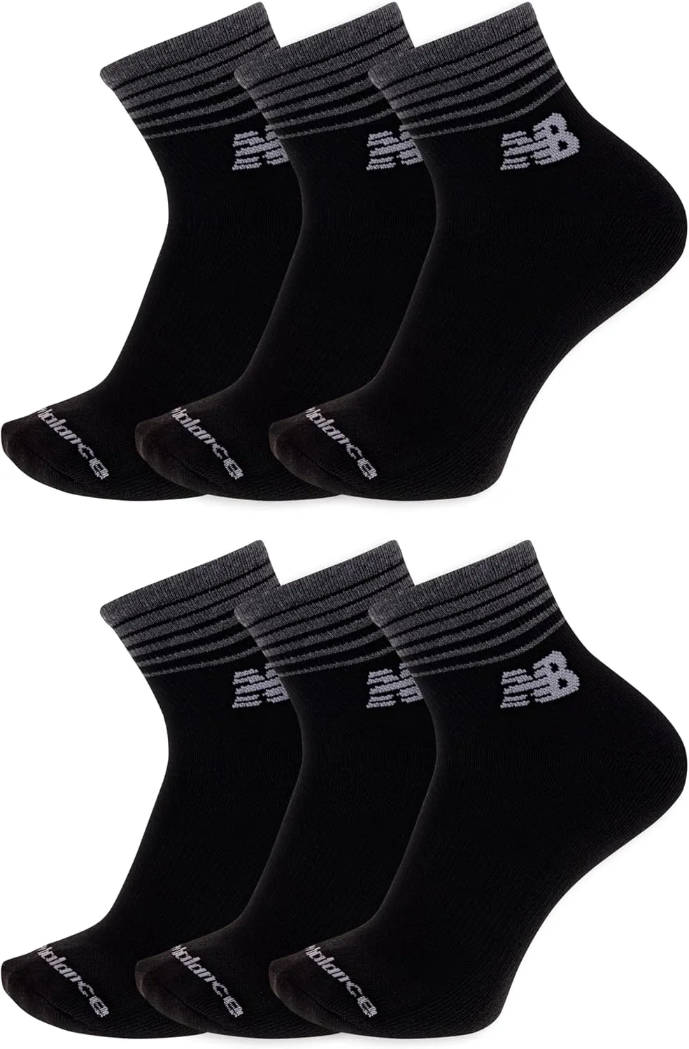 New Balance Women's Performance Cushioned Ankle Socks-6 Pairs-Moisture Wicking