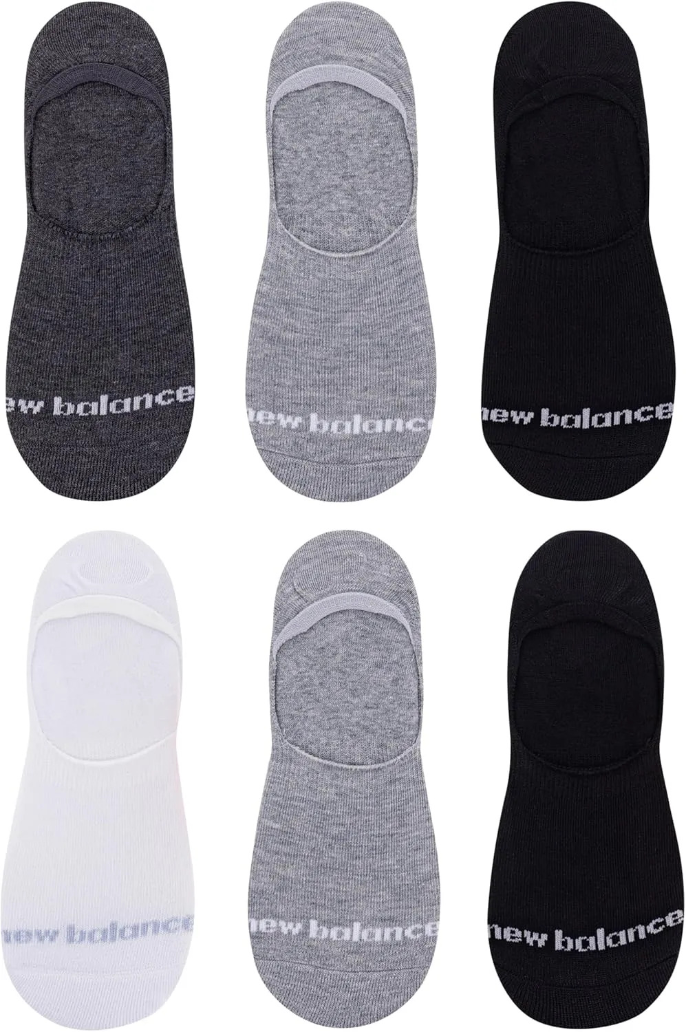 New Balance Women's Performance Cushioned Liner Socks-6 & 12 Pairs-Moisture Wicking