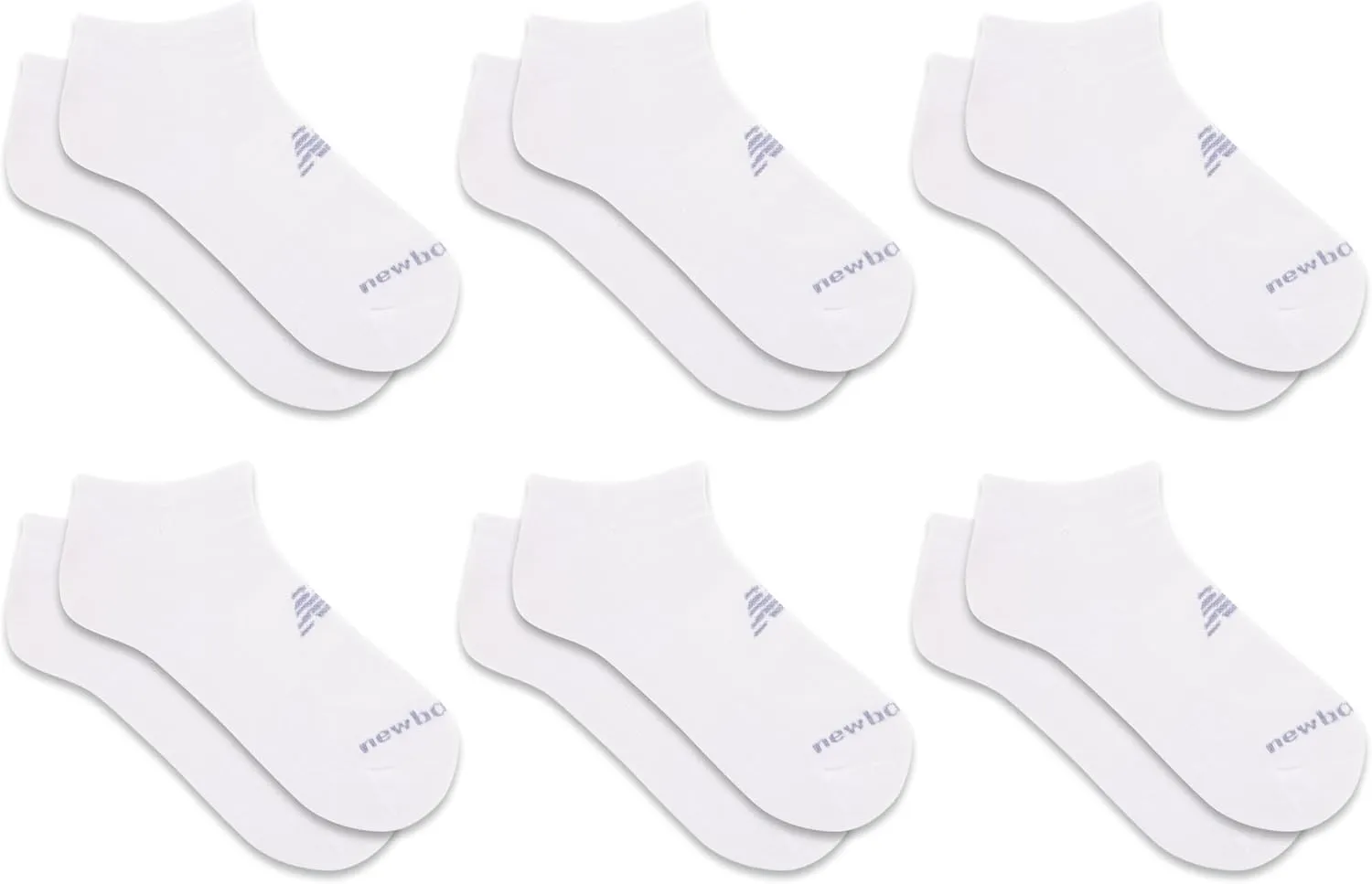 New Balance Women's Performance Cushioned No Show Socks-6 & 12 Pairs-Moisture Wicking