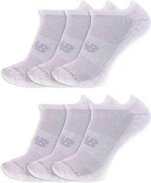 New Balance Women's Performance Cushioned No Show Socks-6 & 12 Pairs-Moisture Wicking