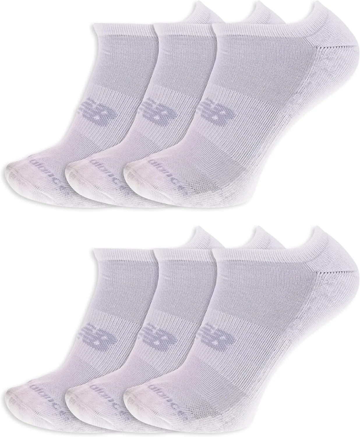 New Balance Women's Performance Cushioned No Show Socks-6 & 12 Pairs-Moisture Wicking