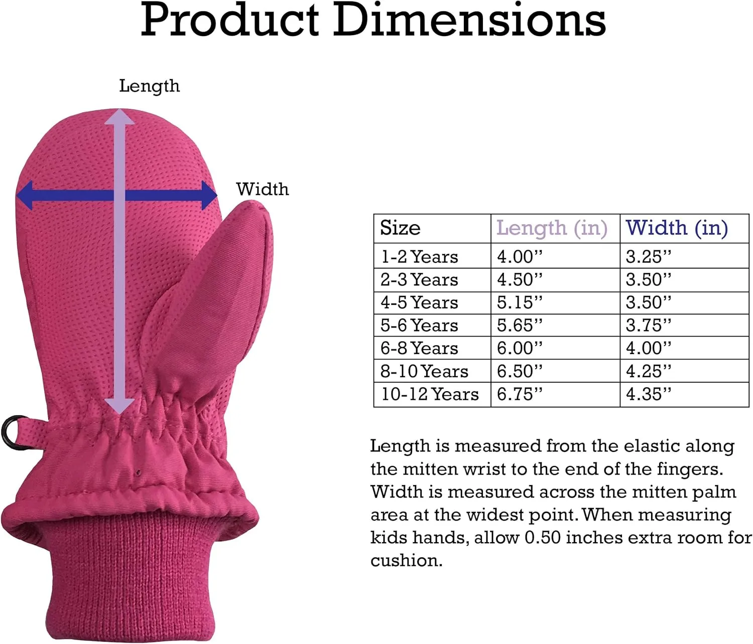 N'Ice Caps Kids Waterproof Snow Mittens Cold Weather Thinsulate Insulated