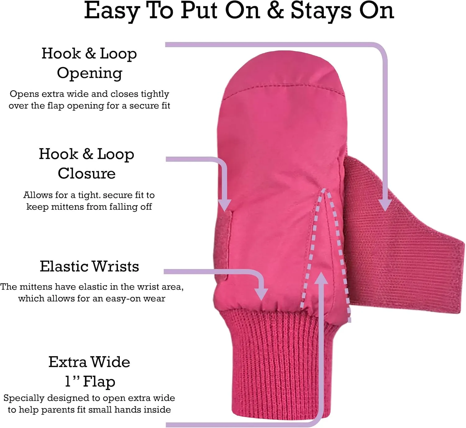 N'Ice Caps Kids Waterproof Snow Mittens Cold Weather Thinsulate Insulated