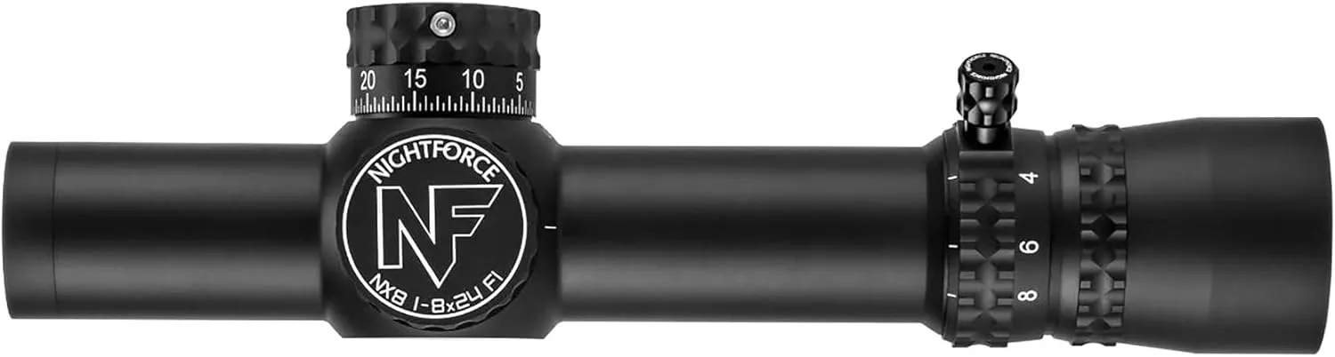 NIGHTFORCE NX8 - 1-8x24mm (F1/FFP) 30mm Tube Waterproof Fogproof Hunting Gun Scope w/Zerostop, FC-Mil/FC-MOA Reticle