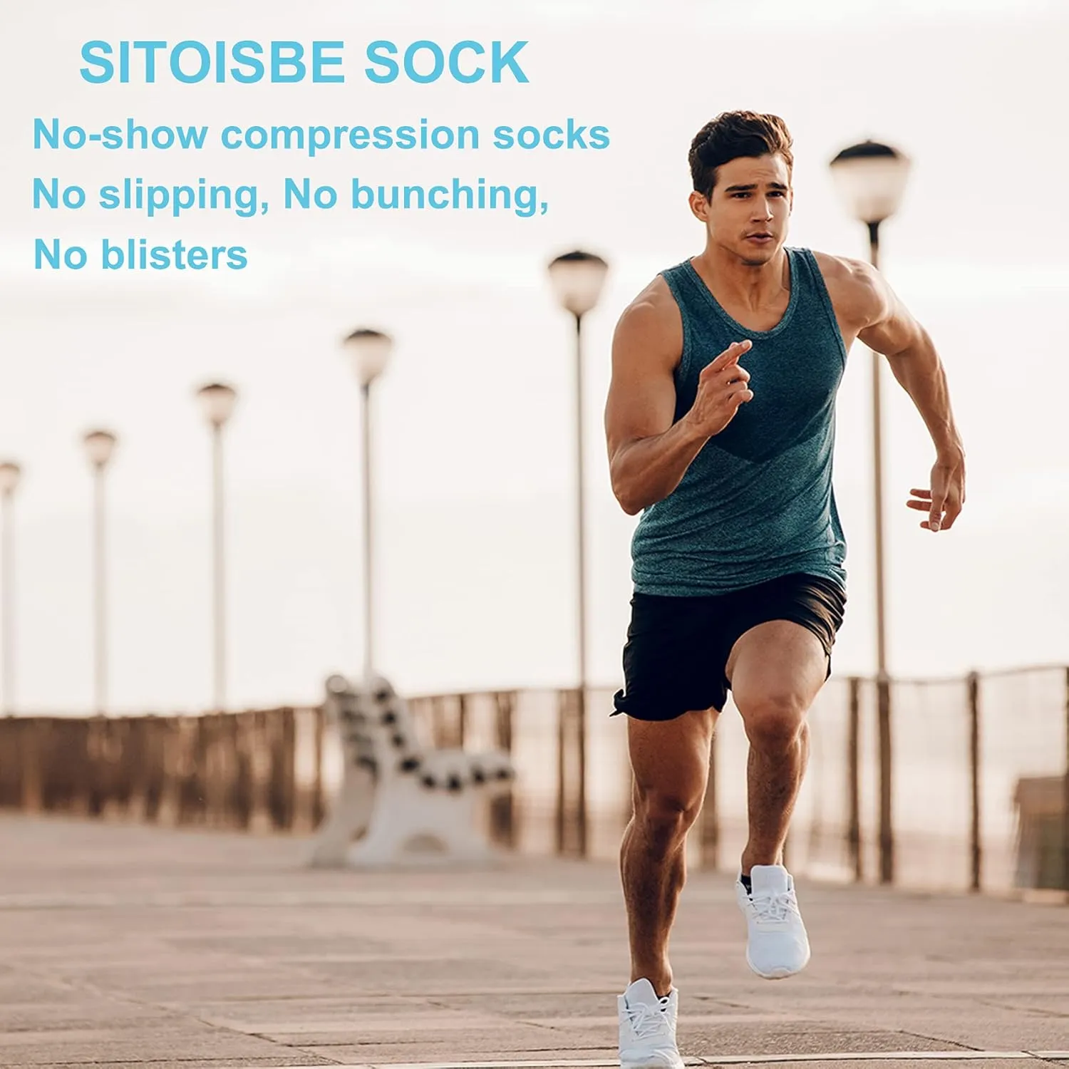 No Show Sports Compression Socks for Men and Women Circulation 4/8 Pack