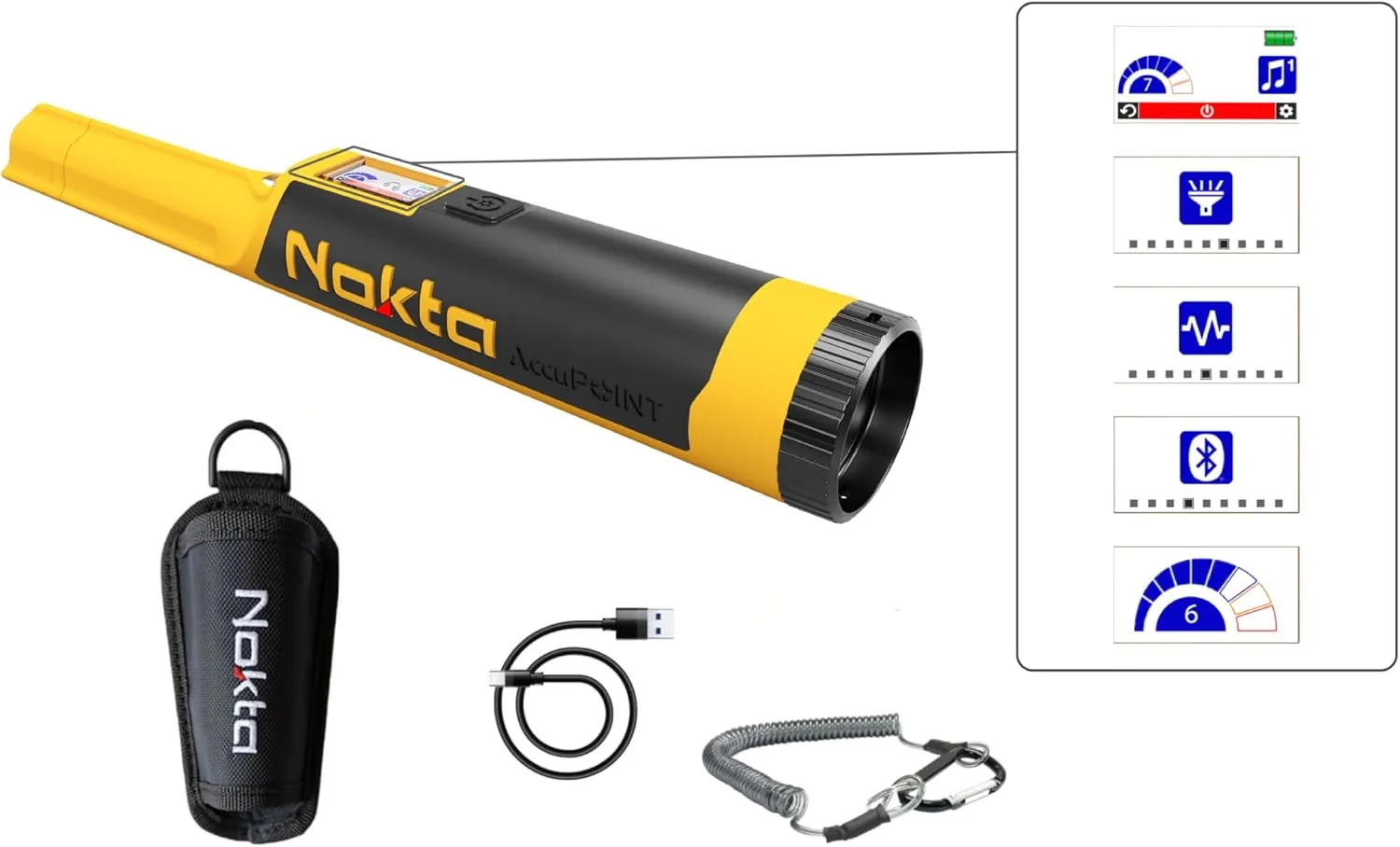 Nokta The Legend Metal Detector, Waterproof Detector for Adults with 12" Coil (The Legend   Accupoint)