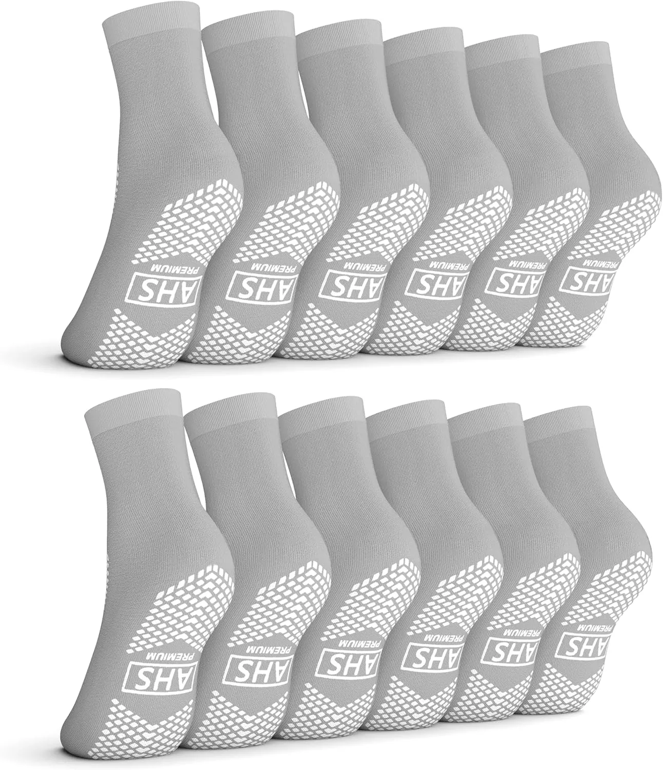 Non-Slip Grip Socks – 6 Pairs | Hospital Socks for Men & Women | Premium Anti-Skid for Adults