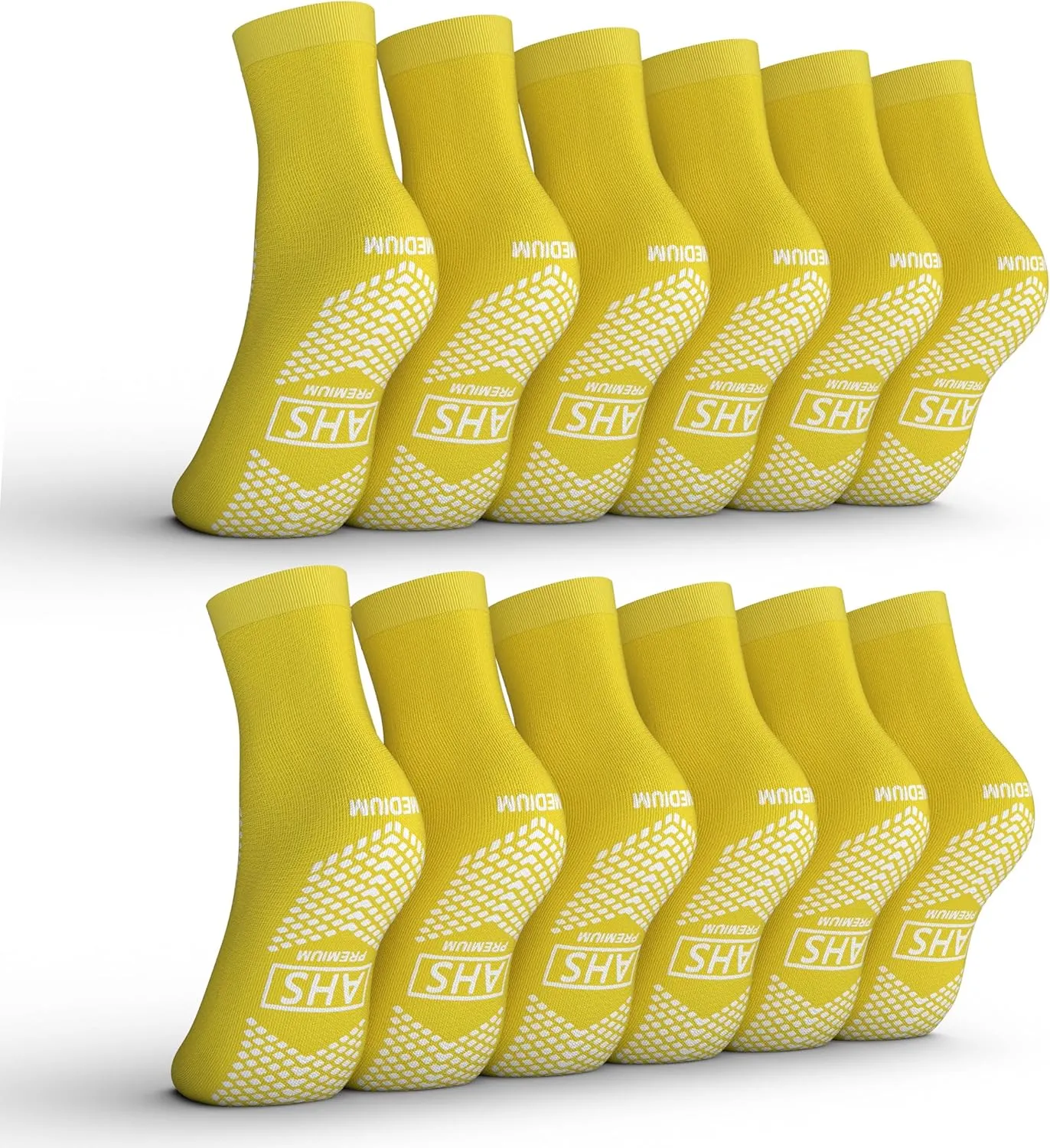 Non-Slip Grip Socks – 6 Pairs | Hospital Socks for Men & Women | Premium Anti-Skid for Adults