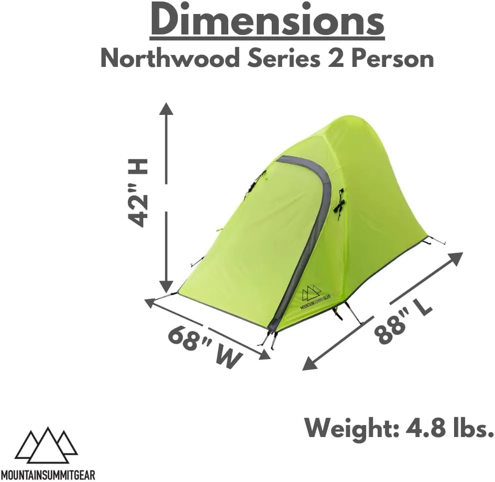 Northwood Series Backpacking Tent - Lightweight Camping Tent and Backpacking Tent with Water Resistant and Windproof Design (by Caddis Sports Inc.)
