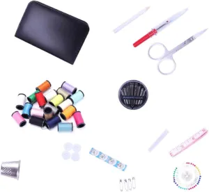 NUOBESTY Complete Sewing Tool Set 134pcs Mini Sewing Kit Essential Supplies Needles Scissors Thread for Travel Home
