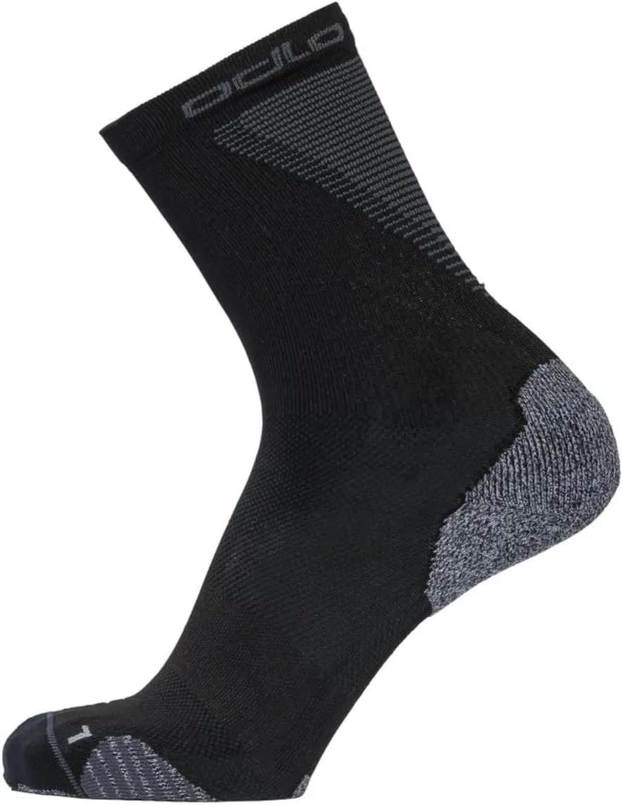 Odlo Unisex CERAMICOOL Run Socks (Crew) | Run Cool, Black
