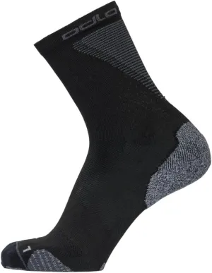 Odlo Unisex CERAMICOOL Run Socks (Crew) | Run Cool, Black