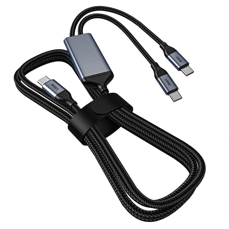 OMNIHIL 3.2FT USB-C Splitter Cable Compatible with TrustFire GM23 Compact LED Flashlight