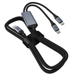 OMNIHIL 3.2FT USB-C Splitter Cable Compatible with TrustFire GM23 Compact LED Flashlight