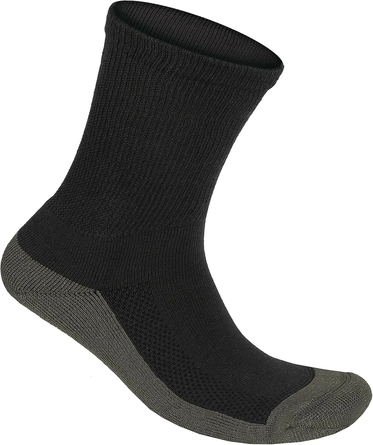 Orthofeet Extra Roomy Non-Binding Non-Constrictive Circulation Seam Free Black Socks, 3 Pack