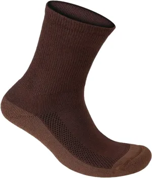 Orthofeet Padded Sole Non-Binding Non-Constrictive Circulation Seam Free Socks Dark Brown, 3 Pack