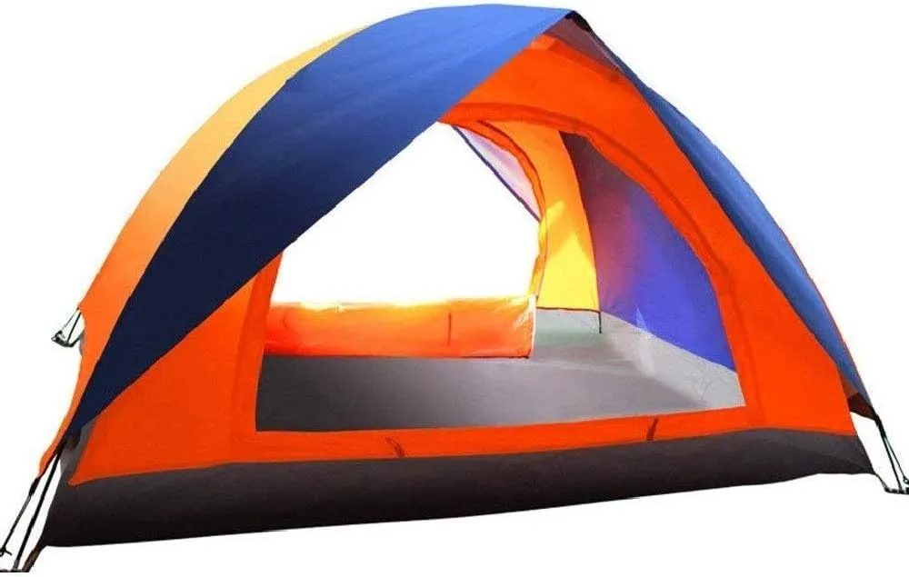 Outdoor Camping Dome Tent,2-3 People Double-Layer Quick Entry Sun Protection and Equipment 200 * 150 * 120cm