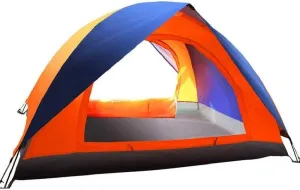 Outdoor Camping Dome Tent,2-3 People Double-Layer Quick Entry Sun Protection and Equipment 200 * 150 * 120cm