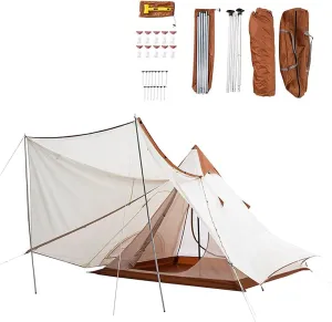 Outdoor Camping Pyramid Tent Double Layers Indian Beach Tent Casual Picnic Camping Mongolian Yurt Tent Hiking Shelter