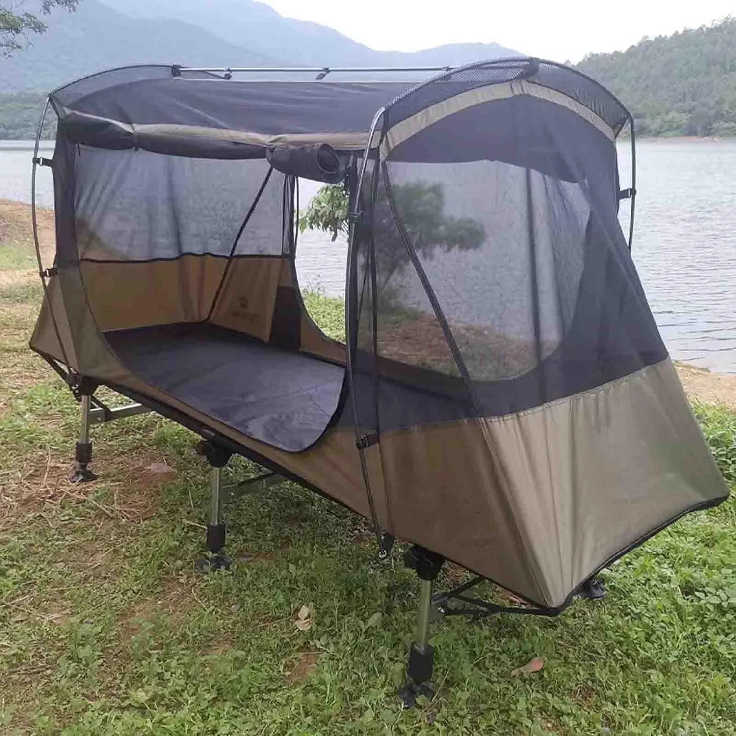 Outdoor Camping Tent Bed,210D Oxford Ripstop PU 3000 Waterproof Lightweight Survival Gear Shelter for Camping