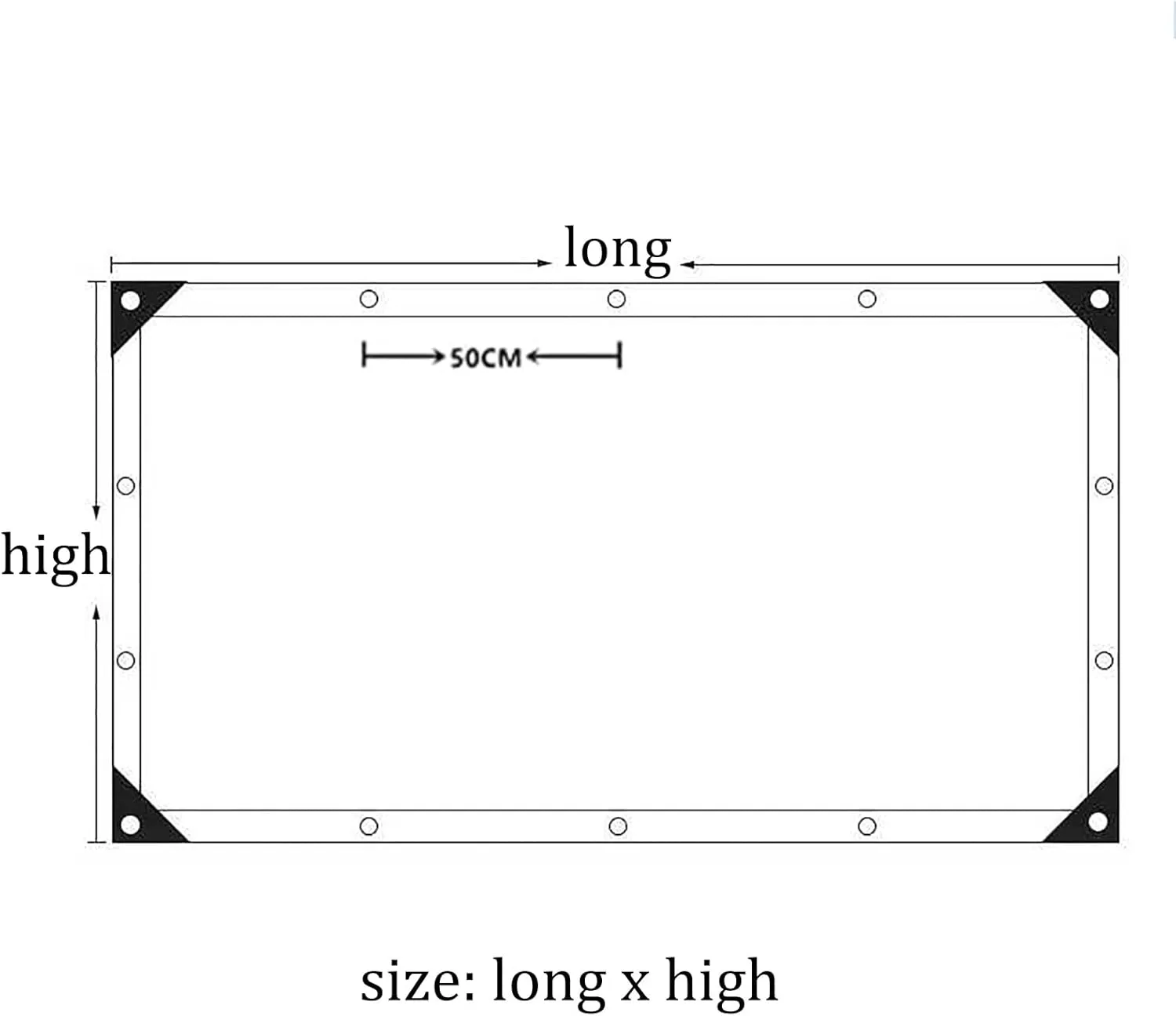 Outdoor Curtains with Perforations Windproof Tarp Panels Waterproof Transparent Tarpaulin. for Balconies, Terraces, Pergolas DHDHSHB(1.2x3m/3.94x9.84ft)