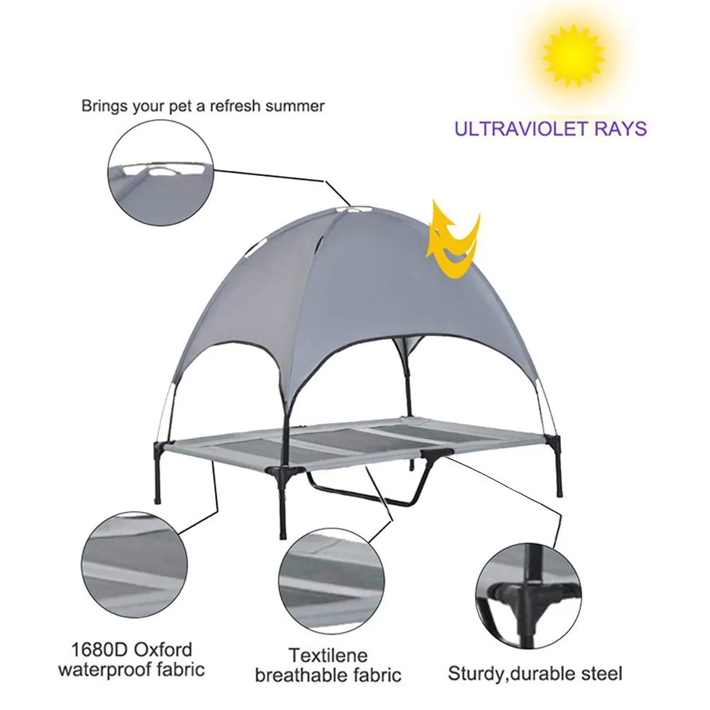 Outdoor Dog Camp Tent With Sun Canopy