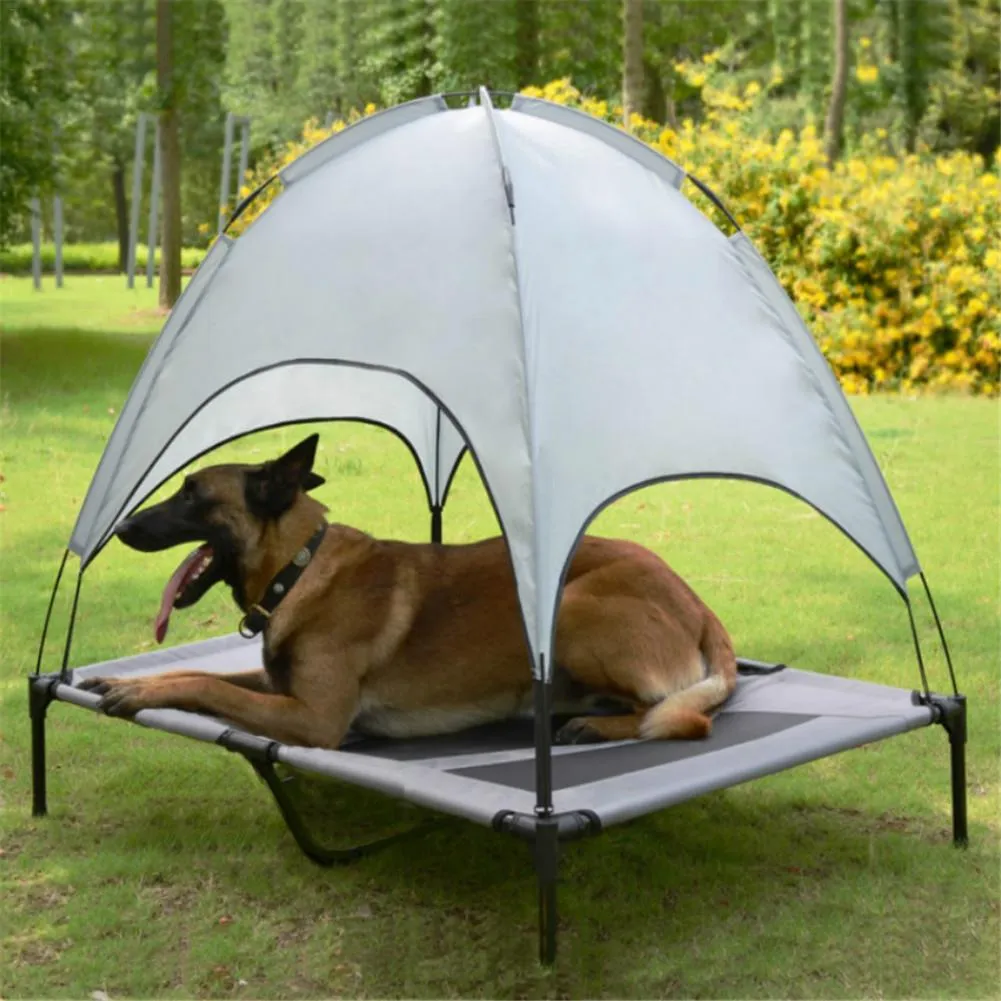 Outdoor Dog Camp Tent With Sun Canopy