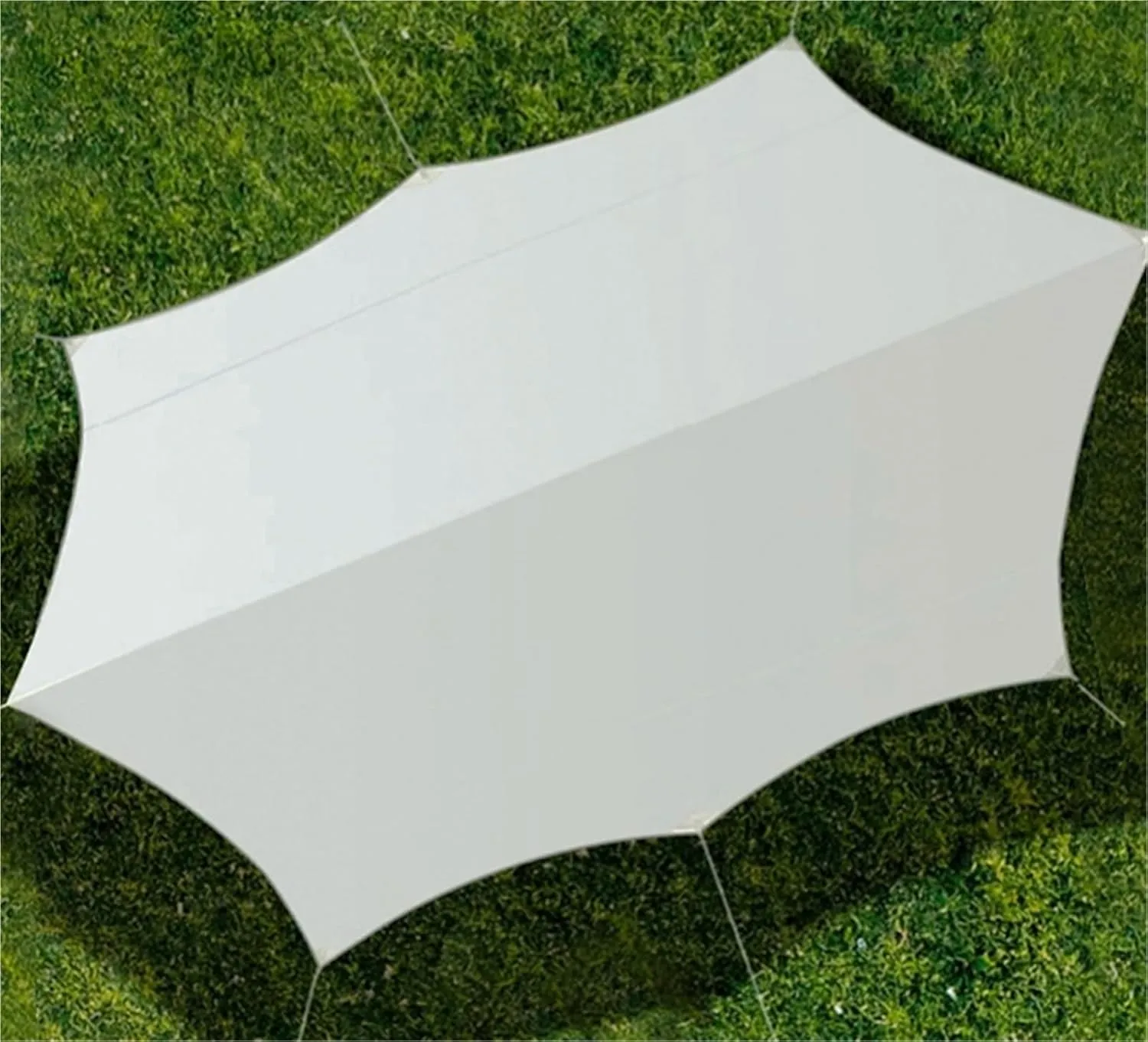 Outdoor Octagonal Canopy Camping Tent Picnic Rainproof Camping Awning(WhiteOxford)