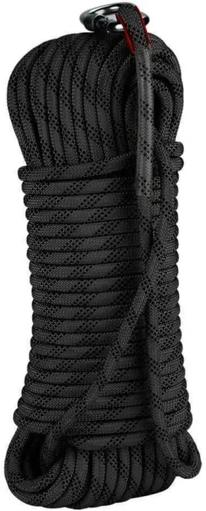 Outdoor Safety Rope Static Climbing Rope 12mm Safety Rope 10~200m for Rock Climbing, Rappelling, Mountaineering, Hauling (Color : Black, Size : 12mm x 25m)