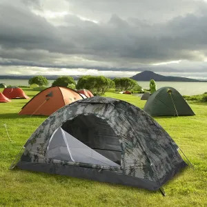 Outdoor Tent, Ultralight Camping Tent Single Layer Portable Tent Anti-UV Coating UPF 30  for Outdoor Beach Fishing, 200X150X110Cm (For 2 Person)