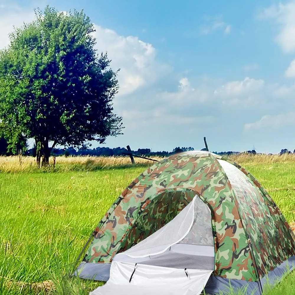 Outvita Camping Dome Tent, 1-4 Person Waterproof Windproof Easy Setup Spacious Family Tents with Carry Bag & Rain Fly for Hiking Backpacking Traveling Glamping Beach
