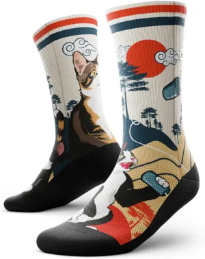 Outway Crew Socks for Men & Women, Breathable, Moisture-Wicking Athletic Socks with Arch Support, Colorful, Durable Blend