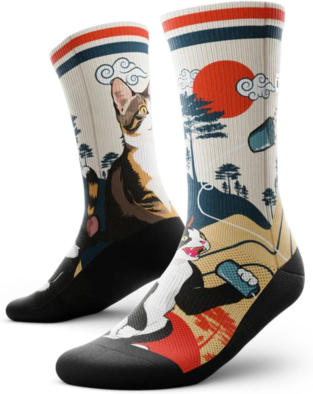 Outway Crew Socks for Men & Women, Breathable, Moisture-Wicking Athletic Socks with Arch Support, Colorful, Durable Blend