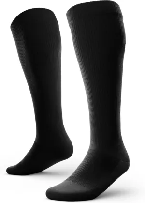 Outway Flagship Black Knee High Compression Socks for Women and Men, Moisture-Wicking Athletic Tall Knee High Socks