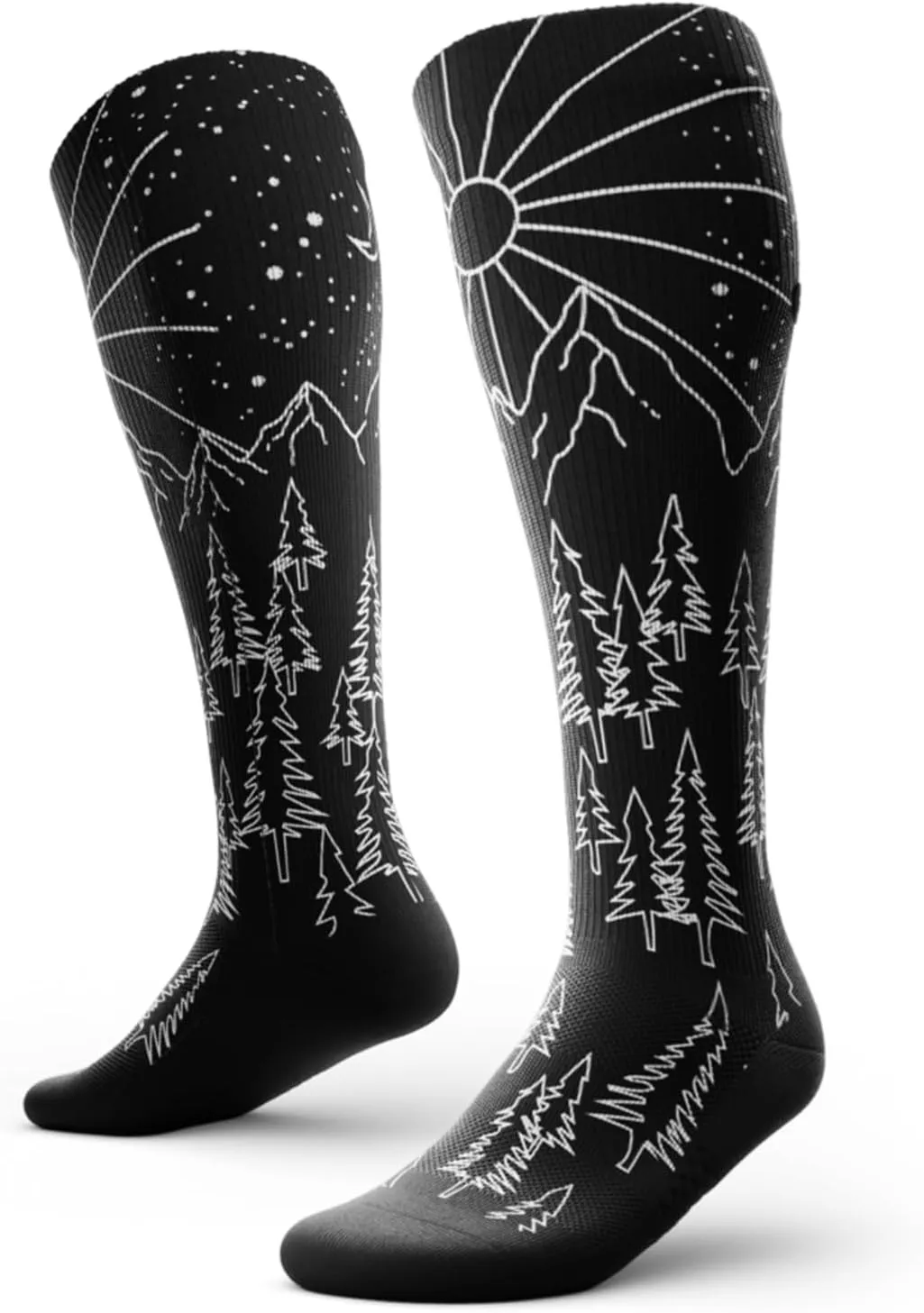 Outway Knee High Compression Socks for Men & Women, Moisture-Wicking Athletic Long Socks, Colorful and Comfortable Fit