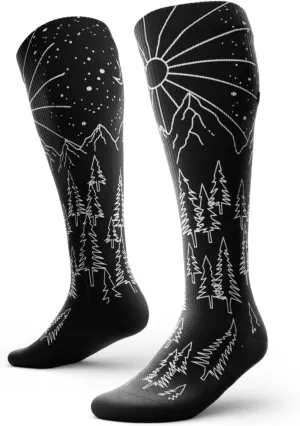 Outway Knee High Compression Socks for Men & Women, Moisture-Wicking Athletic Long Socks, Colorful and Comfortable Fit