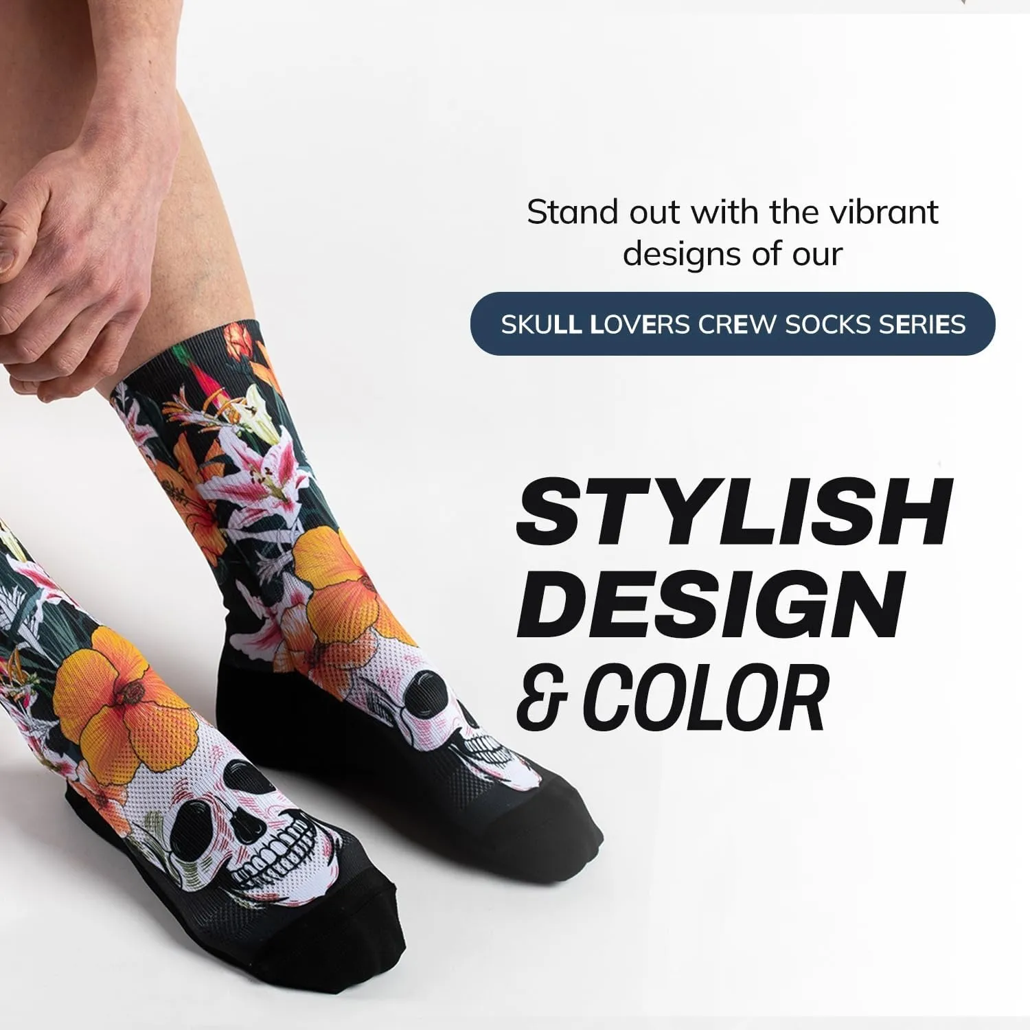 Outway Novelty Crew Socks for Men & Women, Breathable, Moisture-Wicking Athletic Calf Sock with Arch Support