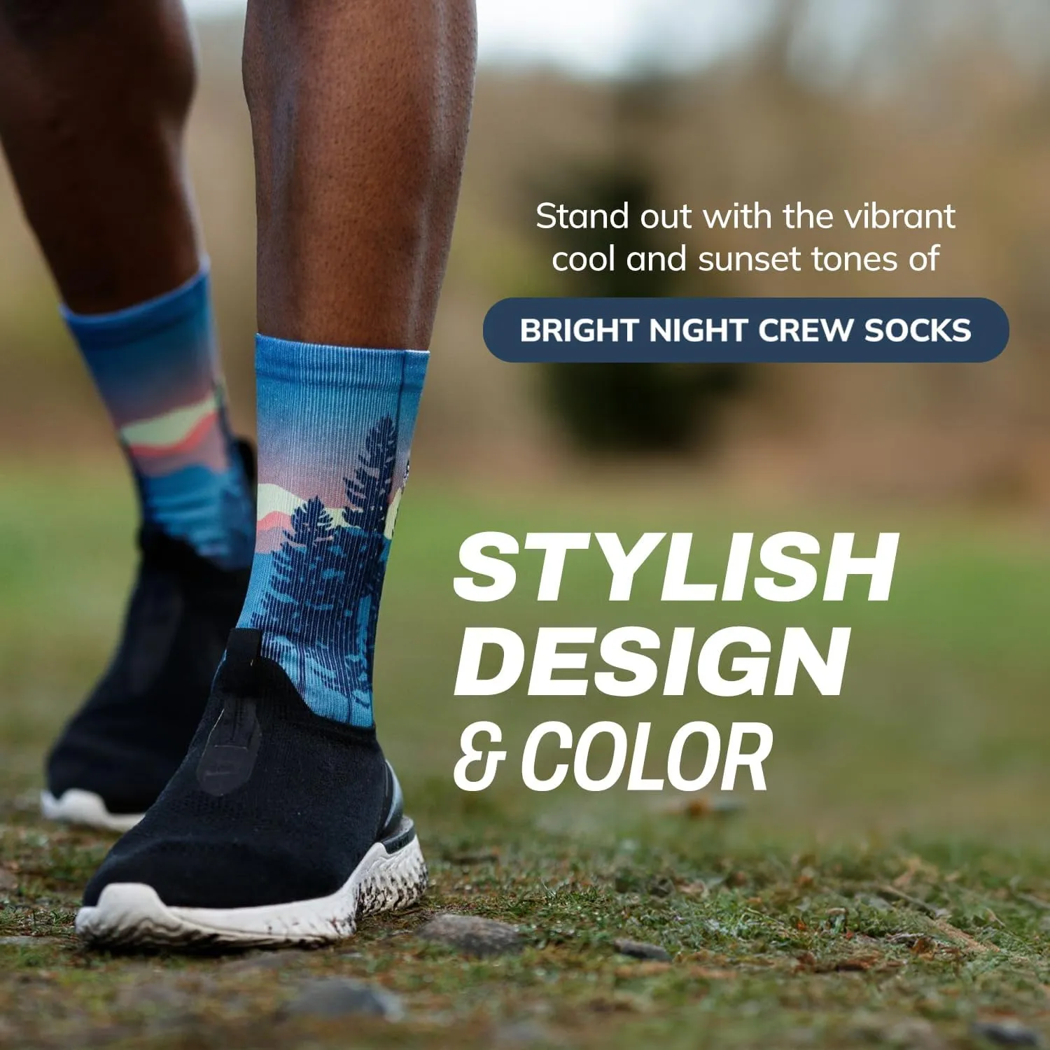 Outway Novelty Crew Socks for Men & Women, Breathable, Moisture-Wicking Athletic Calf Socks with Arch Support