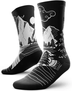 Outway Novelty Crew Socks for Men & Women, Breathable, Moisture-Wicking Athletic Calf Socks with Arch Support