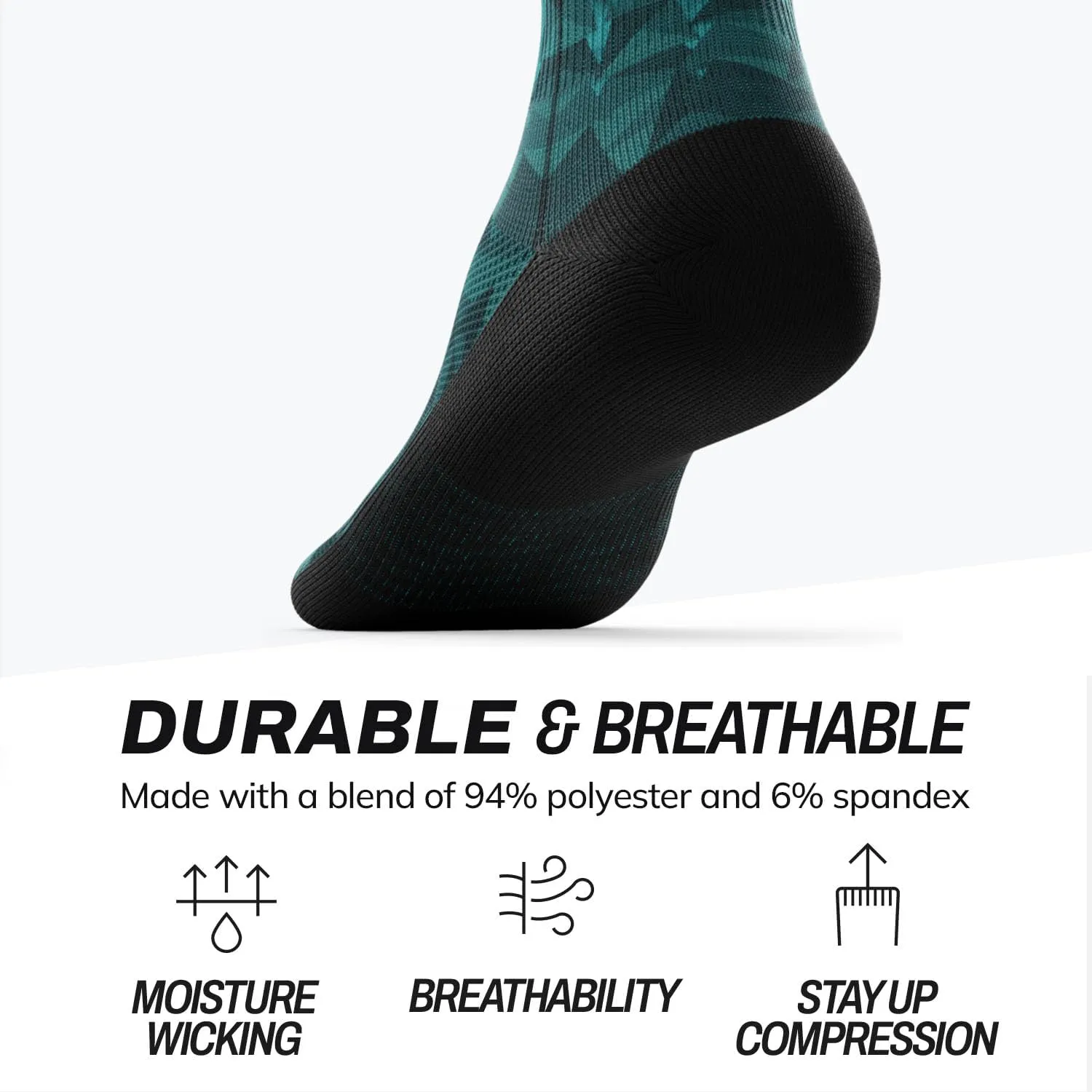 Outway Novelty Crew Socks for Men & Women, Breathable, Moisture-Wicking Athletic Calf Socks with Arch Support