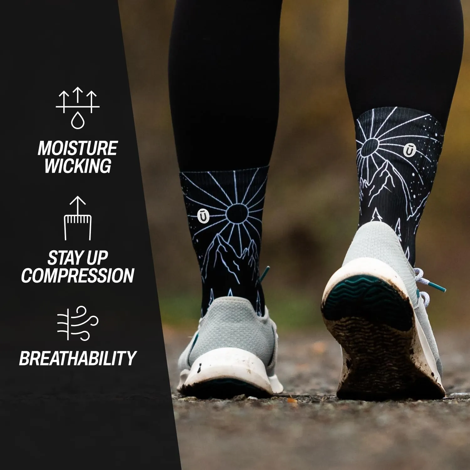 Outway Novelty Crew Socks for Men & Women, Breathable, Moisture-Wicking Athletic Calf Socks with Arch Support