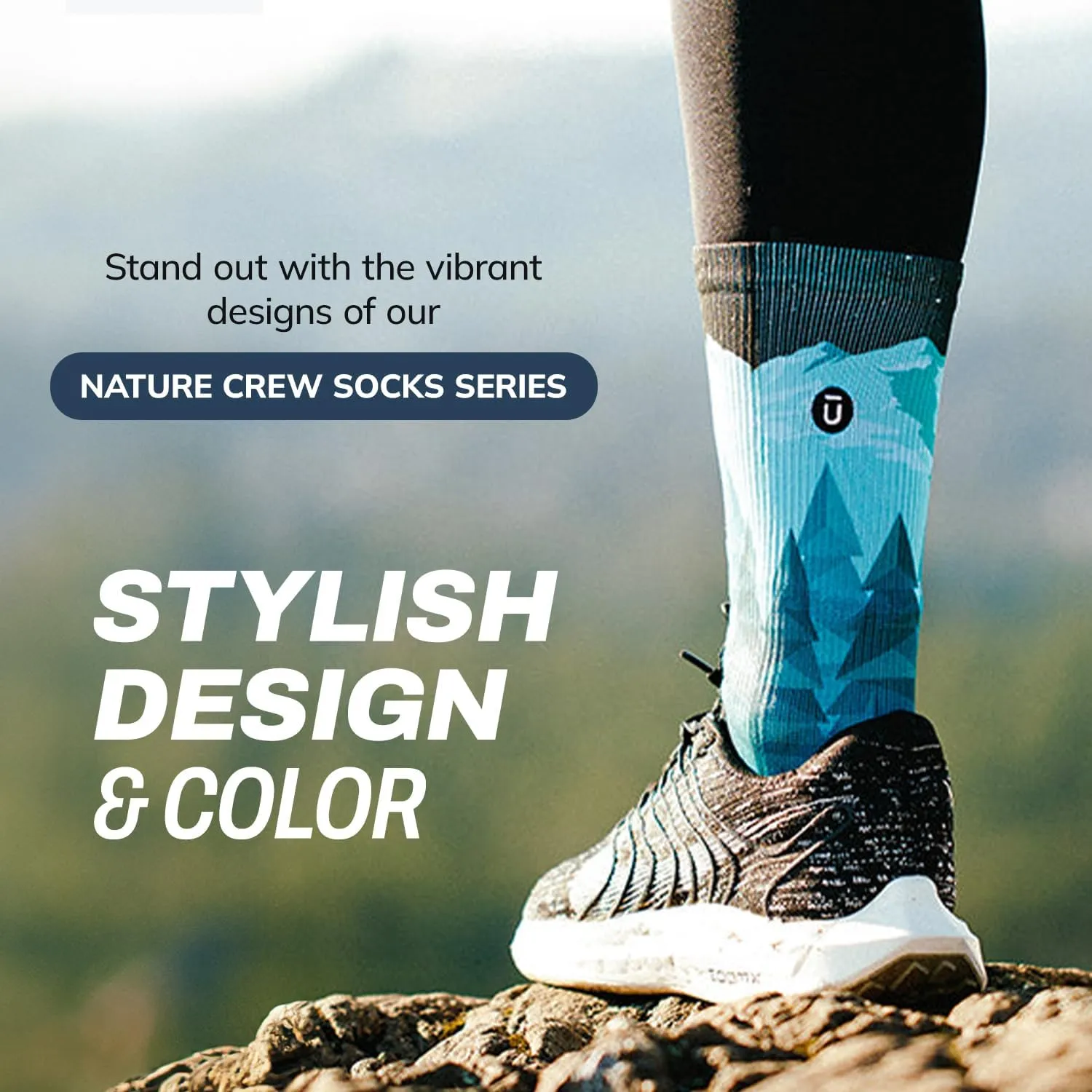 Outway Novelty Crew Socks for Men & Women, Breathable, Moisture-Wicking Athletic Calf Socks with Arch Support