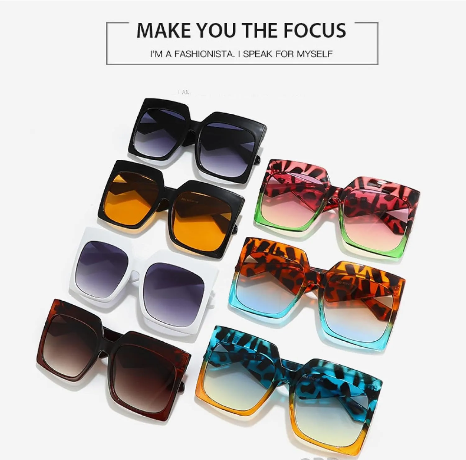 Oversized Frame Sunglasses Women Retro Trending Luxury Eyewear Shades Uv400 Sun Glasses