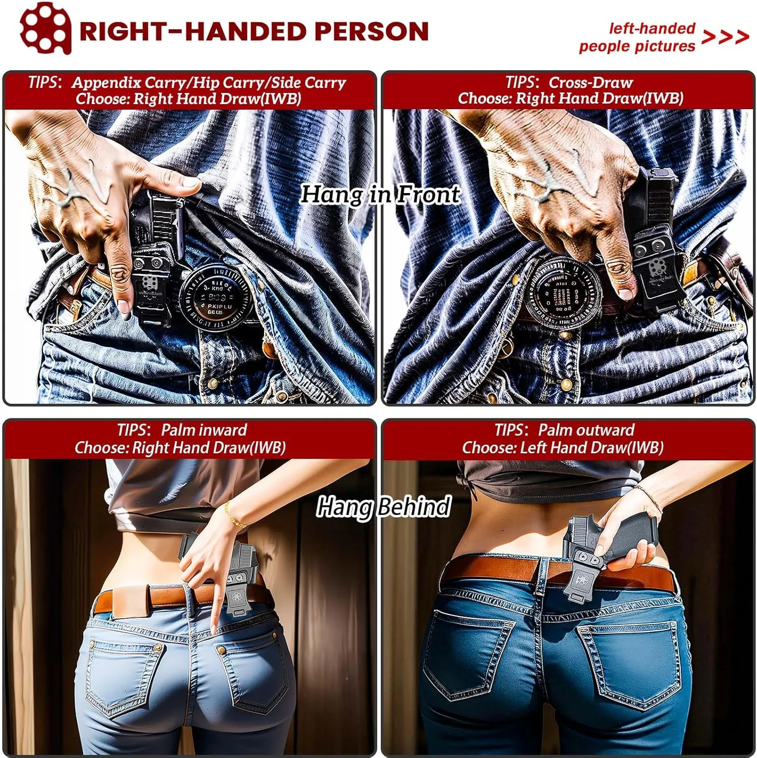 P320 Holster IWB Kydex Holster Custom Fit: Sig Sauer P320-M18/P320-Compact/P320-Carry Pistol – Inside Waistband Concealed Carry – Adjustable Cant & 'Posi-Click' Retention – No Wear No Jitter - US Made