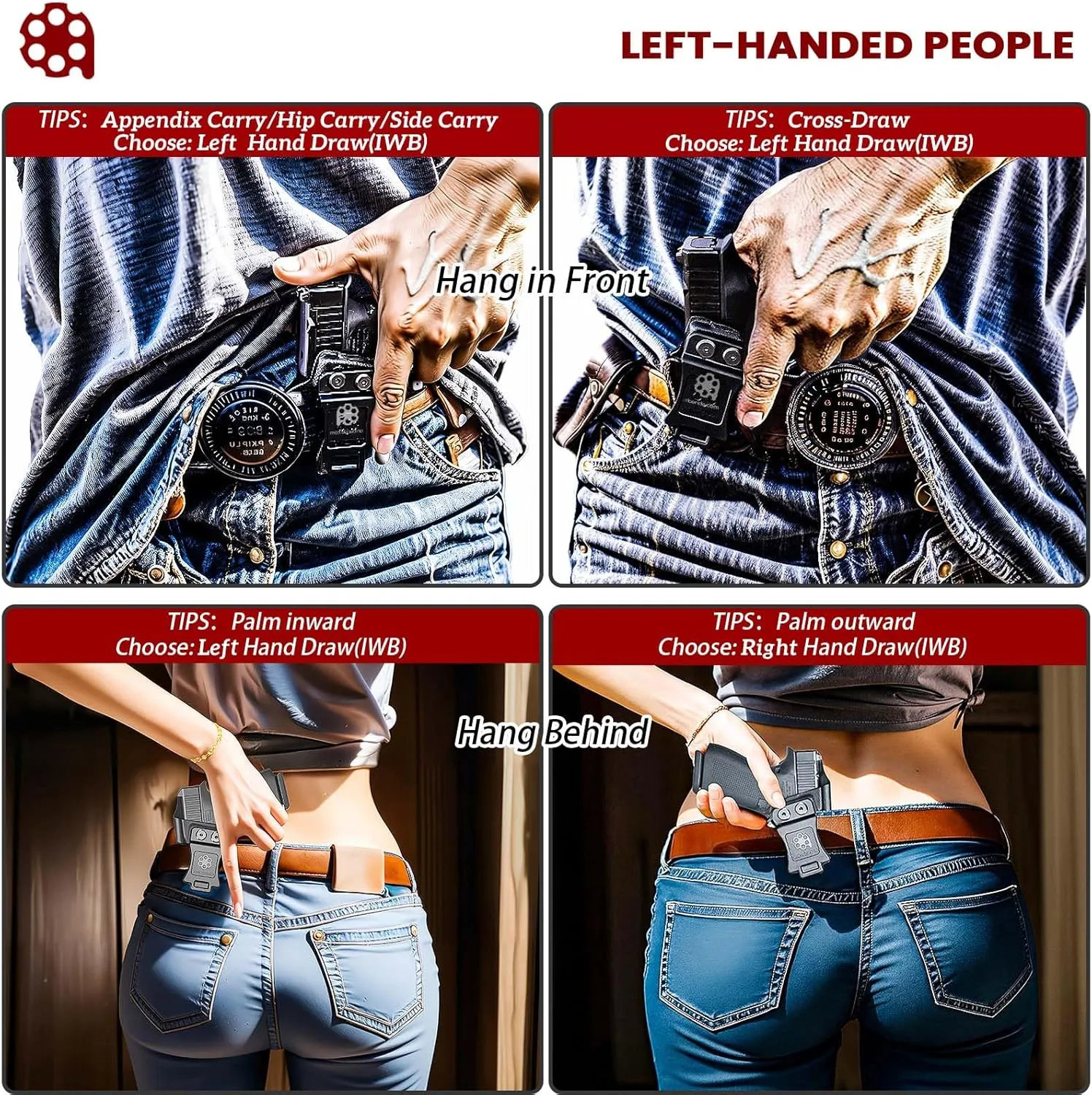 P320 Holster IWB Kydex Holster Custom Fit: Sig Sauer P320-M18/P320-Compact/P320-Carry Pistol – Inside Waistband Concealed Carry – Adjustable Cant & 'Posi-Click' Retention – No Wear No Jitter - US Made