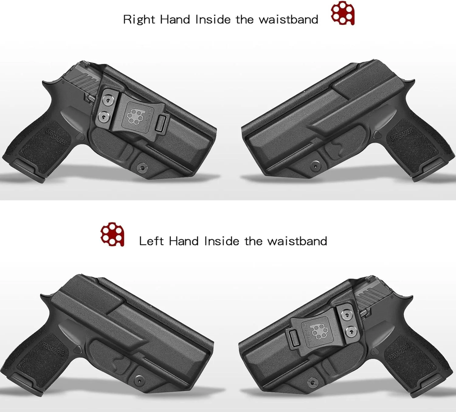 P320 Holster IWB Kydex Holster Custom Fit: Sig Sauer P320-M18/P320-Compact/P320-Carry Pistol – Inside Waistband Concealed Carry – Adjustable Cant & 'Posi-Click' Retention – No Wear No Jitter - US Made
