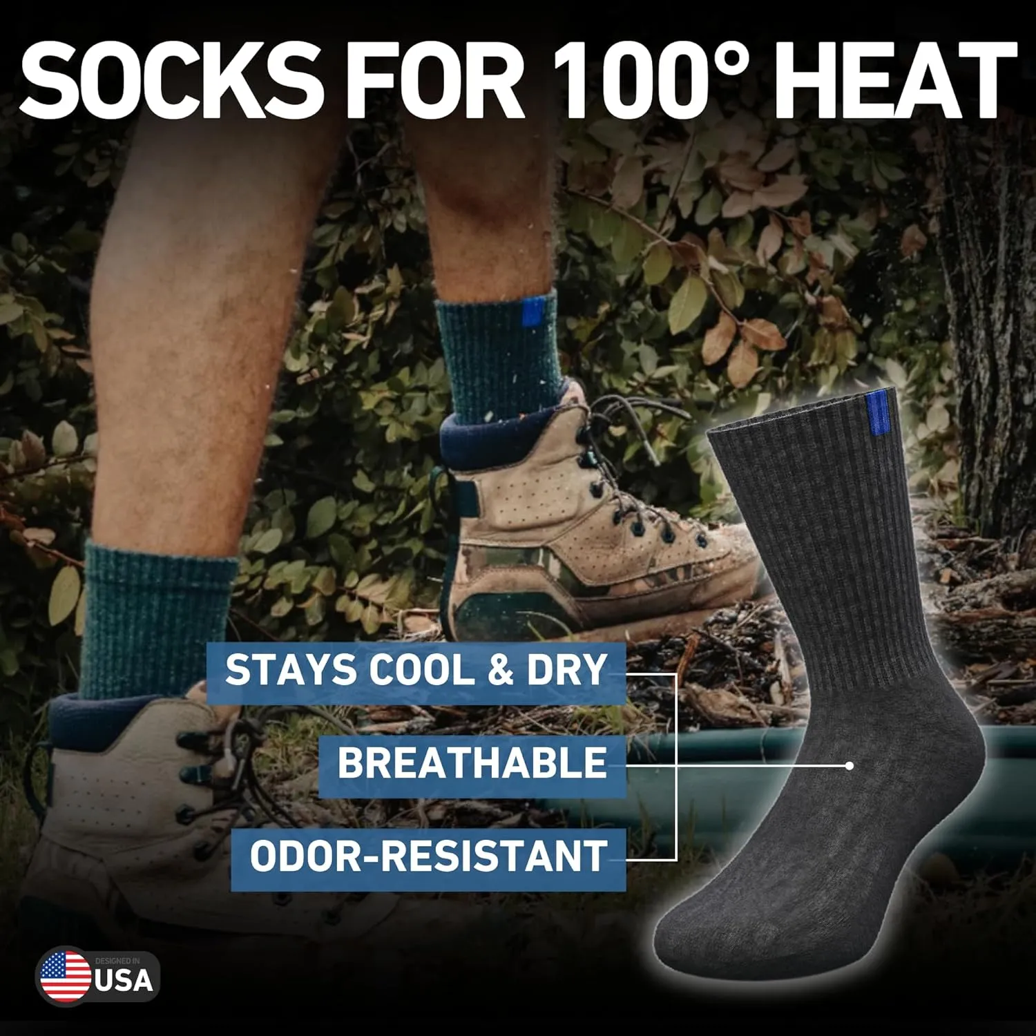 Pack of 6 Alpaca Wool Socks - Moisture Wicking, Temperature Regulating, Construction, Hiking & Activewear