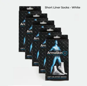 Pack of five Polymer Anti Blister Short Liner Socks